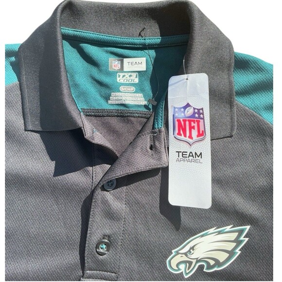 PHILADELPHIA EAGLES NFL Football Team Apparel Short Sleeve Polo Shirt NEW - Picture 3 of 8